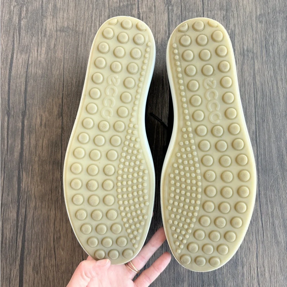 ECCO Women’s Black Leather Soft 7 Sneakers - Picture 8 of 10